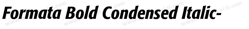 Formata Bold Condensed Italic字体转换